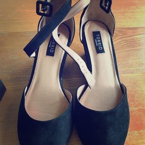 Torrid black wedges never worn!